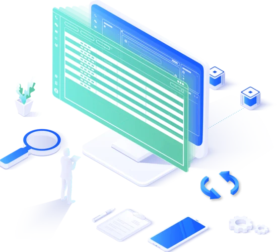 Contact center interface illustration